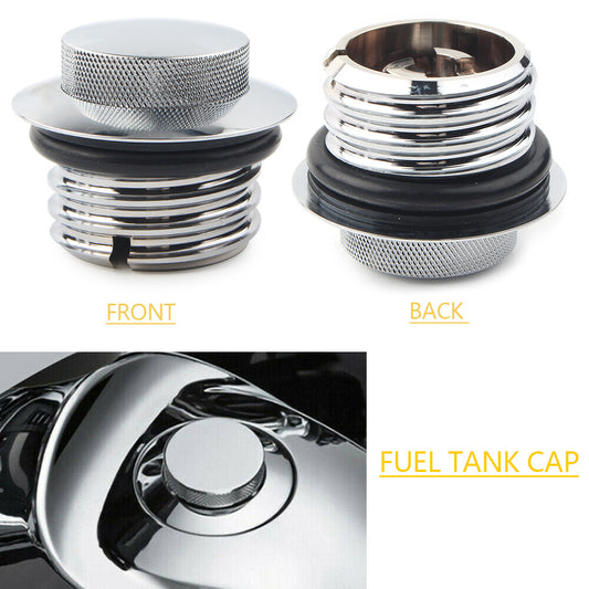 1x Flush Pop Up Reservoir Gas Cap Vented Fuel Tank Screw Fit for Harley Davidson Q