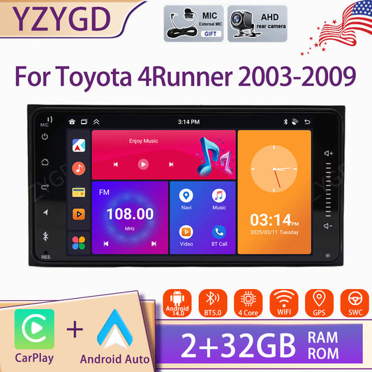 for Toyota for 4Runner 2003-2009 Car Radio 7Inch Carplay WIFI GPS Navi Touch Screen