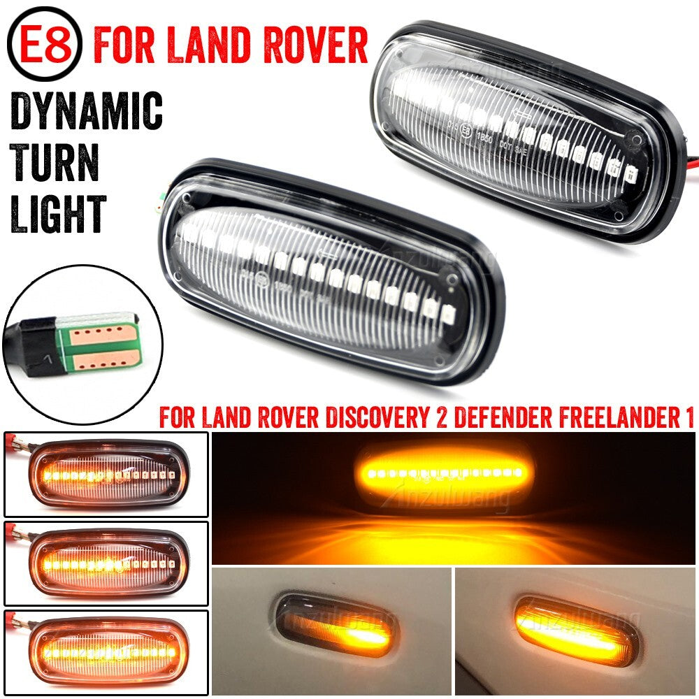 Dynamic Side Marker Turn Light for Land Rover Discovery 2 for Defender Freelander