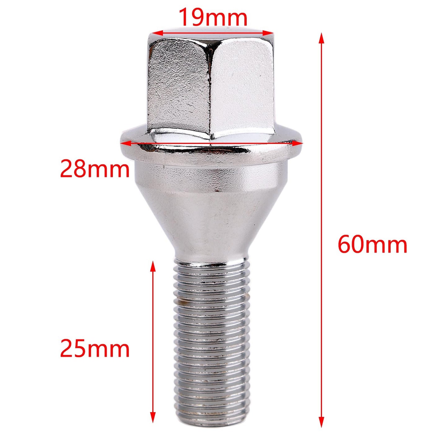 4pcs Car Wheel Lug Bolt M12X1.25 for Jeep Cherokee 2014-2022 Renegade 2012-2016 Q