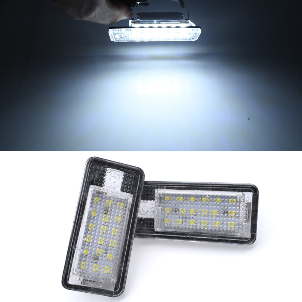 2-Piece CANBUS White LED License Plate Lights for Audi A3 A4 A5 A6 for A8 Q7 S3 RS4 n