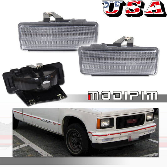 A pair of transparent turn signal lights suitable for 1994-1997 S10 Blazer | for GMC Sonoma Jimmy- v
