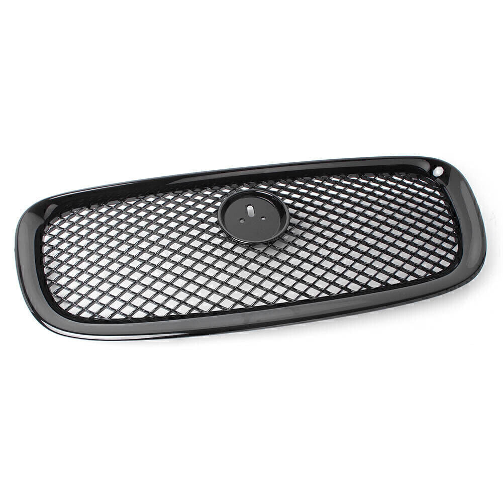 Front Upper Grill Grille Mesh Gloss Black for Jaguar XF XFR 2012 - 2015