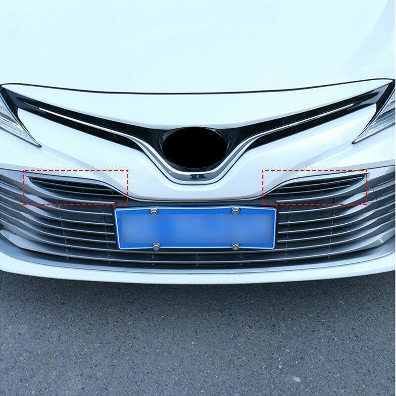 for Toyota for Camry 18-2020 Black Steel Front Center Grille Grill Strip Trim 4PCS