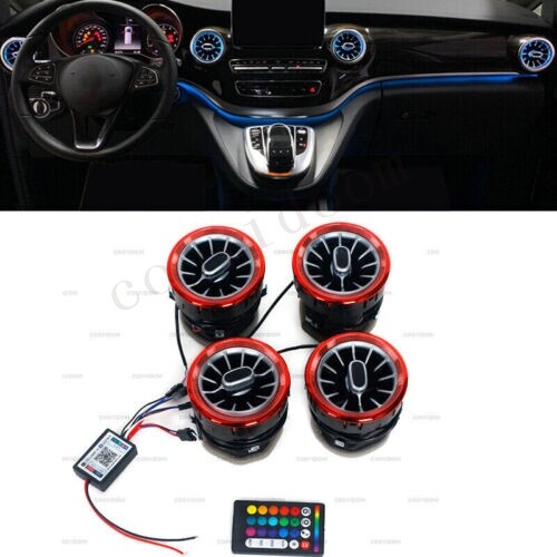 Red Air Vent Outlet Turbo Interior Trim for Mercedes-Benz V Class W447 Vito V250