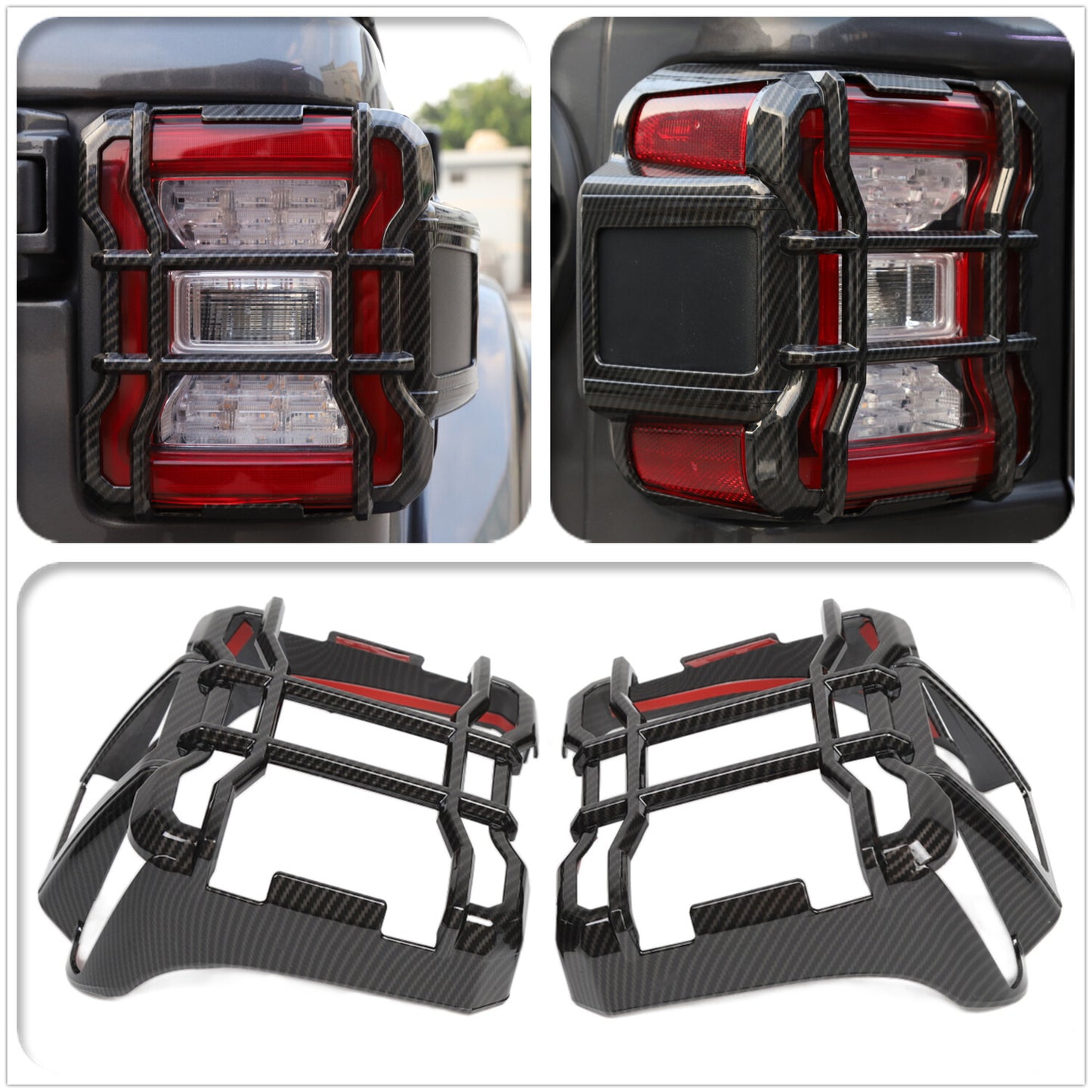 Tail Light Guards Cover Protector For 2018-2024 for Jeep for Wrangler JL JLU Sports Q