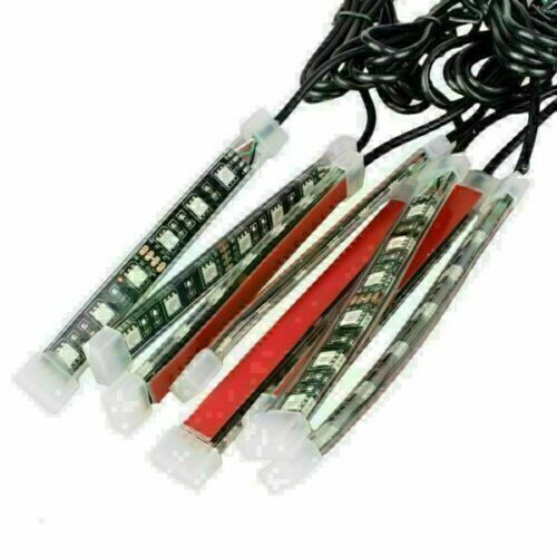 8x Car ATV LED Strips Remote Multi Color Under Glow Neo Light Kit Q