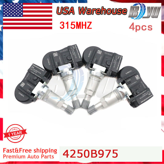 4pcs 4250B975 TIRE PRESSURE TPMS SENSOR for Mitsubishi Outlander Sport Lancer