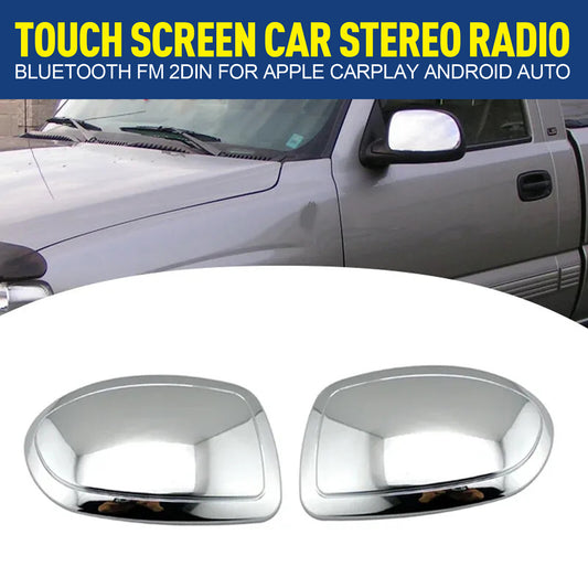 Two chrome mirror cap covers for 1999-2006 for Chevrolet Silverado for GMC for Sierra .