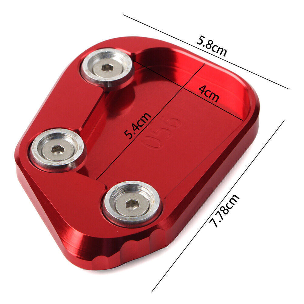 Red Side Stand Kickstand Pad Extension Bracket Plate for Honda CBR250RR 2017-18