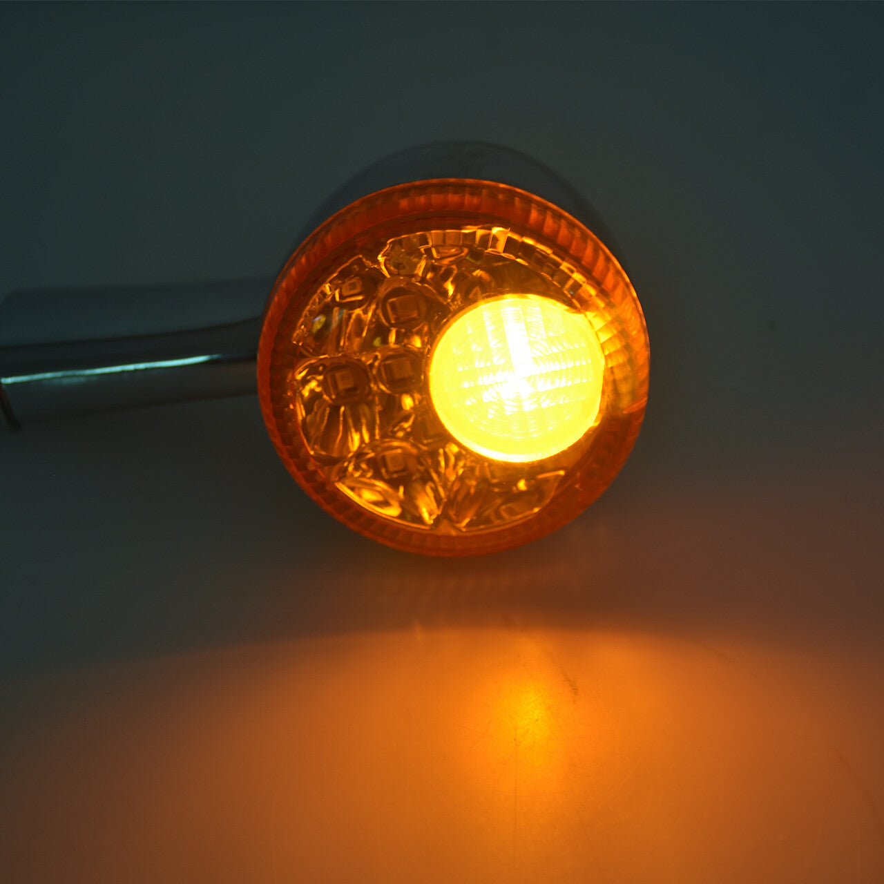 Chrome Rear Turn Signal LED Light w/ Amber Lens for Harley Sportster 1992-2022