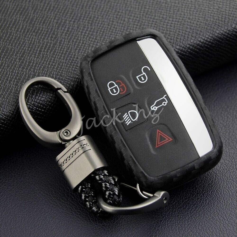 Carbon Fiber Key Case Fob Cover For XE/F-PACE for Range Rover Sport Evoque Discovery n
