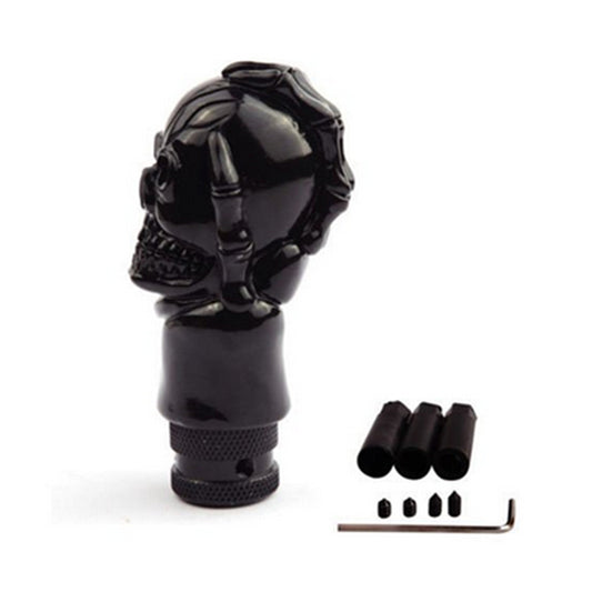 Car manual transmission with skull-shaped gear lever and shift knife, black car parts