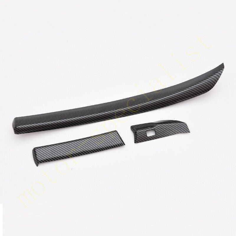 For Sentra 2020-2022 ABS Carbon Fiber Front Grill Grille Frame Cover Trim v