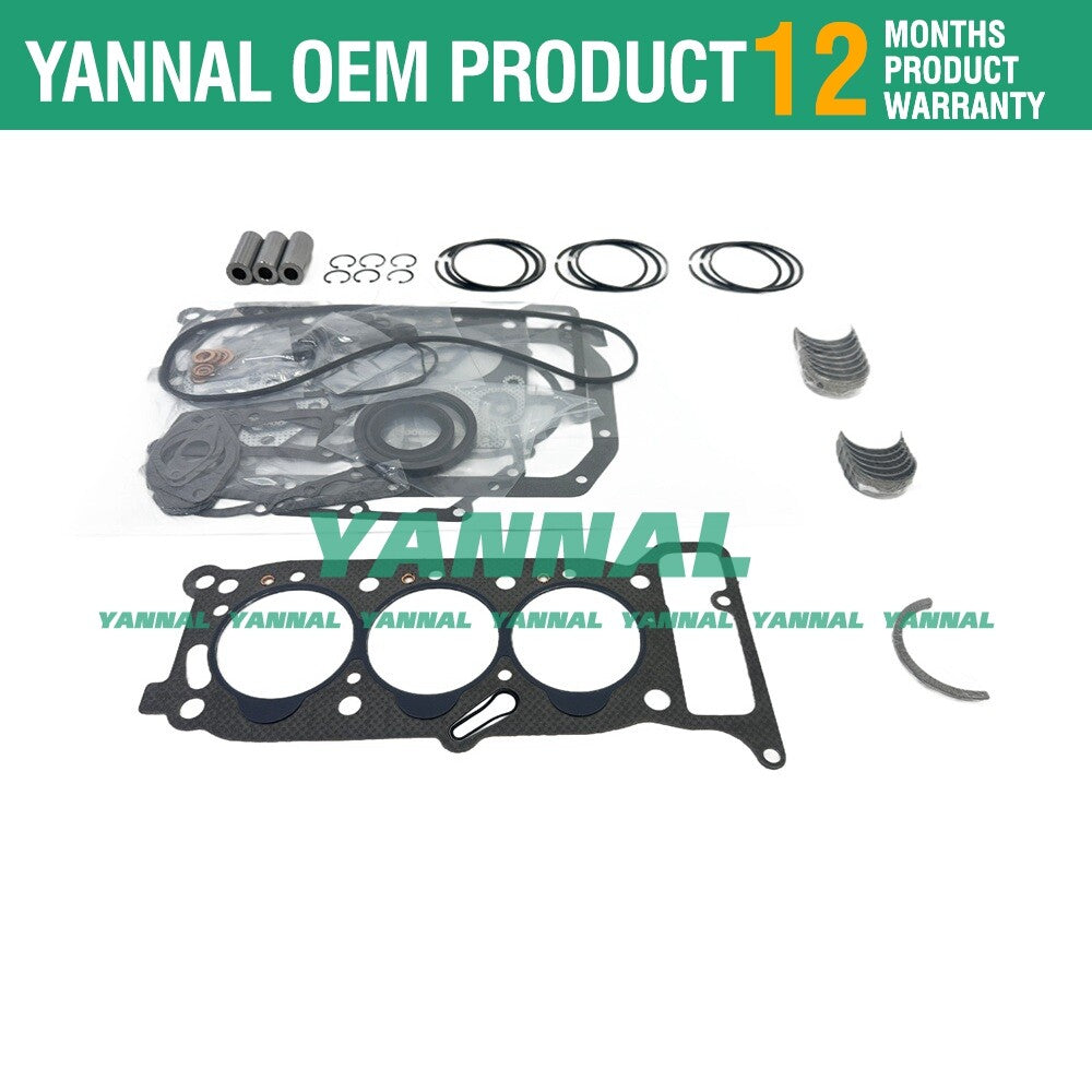 3KR2 Overhaul Re-ring Kit for ISUZU Engines - Piston Ring Washer Thrust Bearing Kit