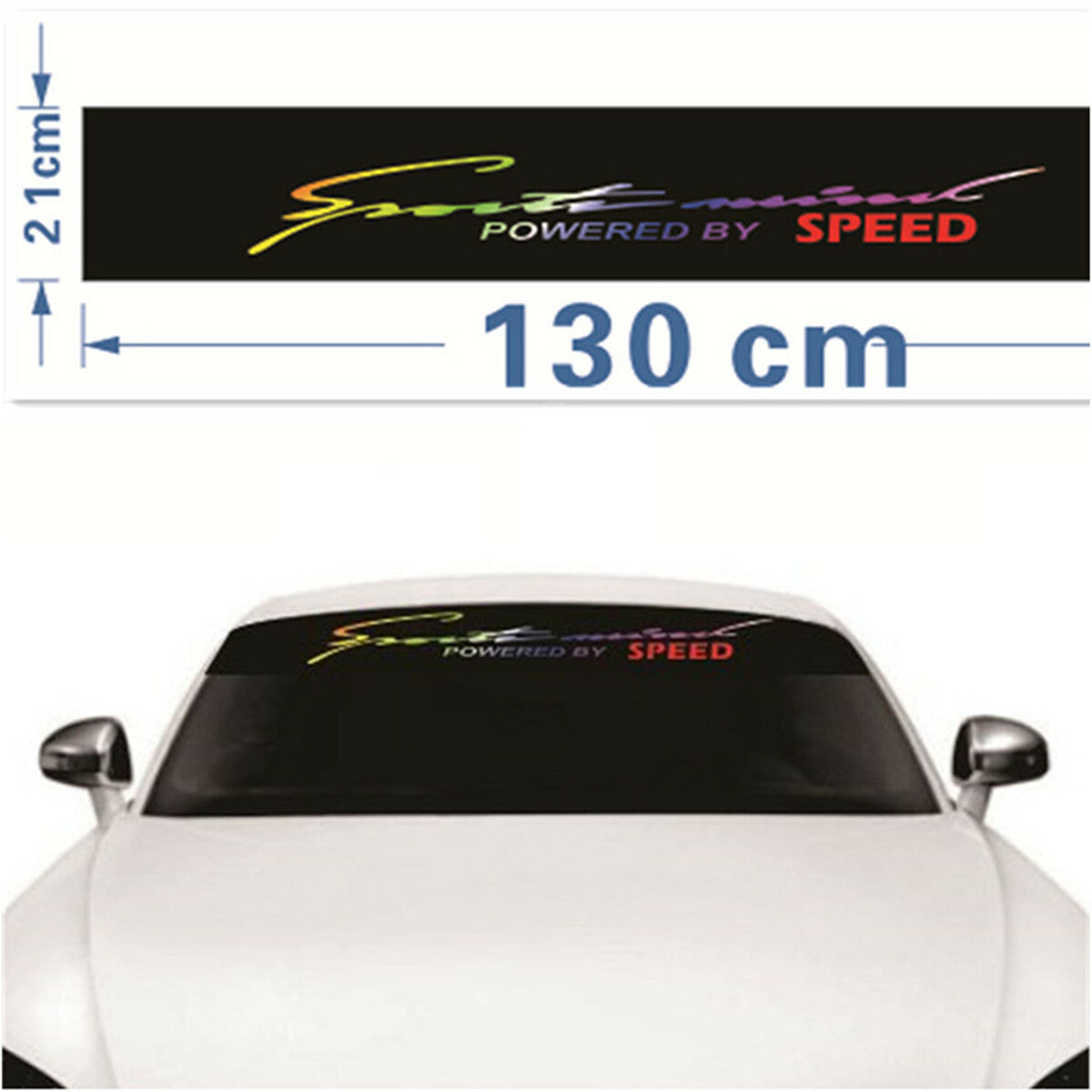 Car windshield sunshade stickers, car window speed racing stickers, waterproof