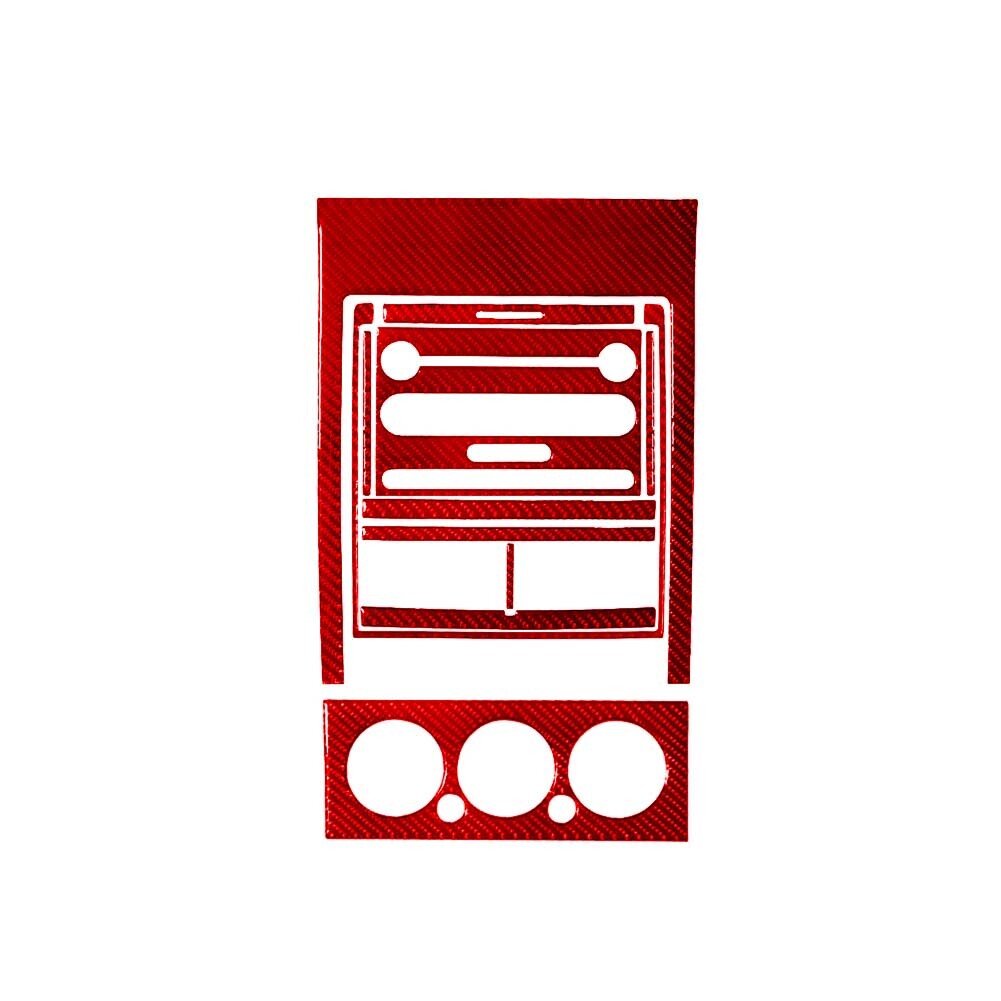 12Pcs Red for Camry 2012-2014 Carbon Fiber Interior Door Panel Cover Trim v