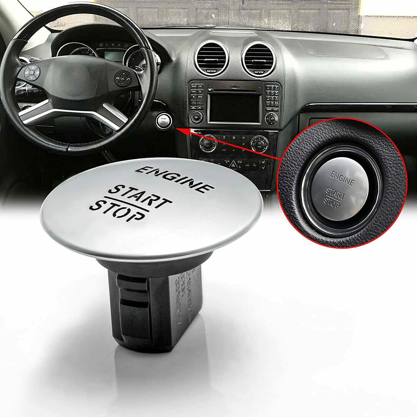 Keyless Engine Start To Stop Push Go Button Ignition Switch for Mercedes-Benz