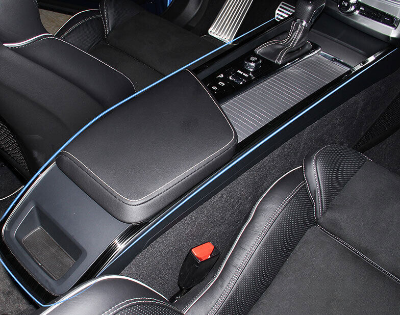 for Volvo XC60 18-23 Black Titanium Central Console Gear Shift Frame Cover Trim