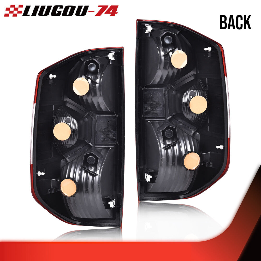 1 pair of red rear tail light brake light assembly fits 2014-2021 for Tundra - v