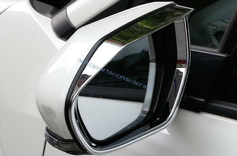 for Toyota CHR C-HR 2018-22 Chrome Rear View Mirror Rain Eyebrow Frame Trim 2PCS