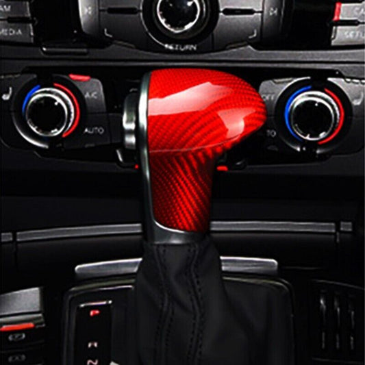 Real Carbon Fiber Car Gear Shift Knob Cover Trim for Audi for A4 for A5 for A6 A7 Q5 Q7 S6S7 Q