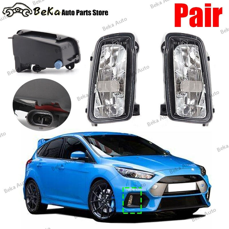 2-pack of front bumper fog lights and daytime driving lights for 2016-2018 for Ford Focus RS LHRH
