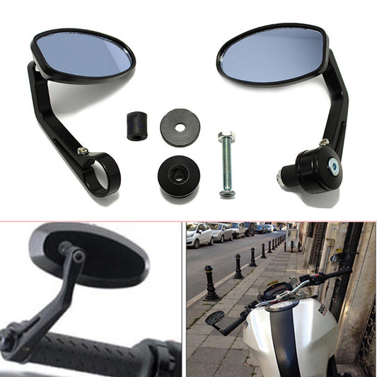 2-Piece 7/8-inch Handlebar End Mirrors Universal Motorcycle Street/Sport Bike All-Terrain Vehicles n