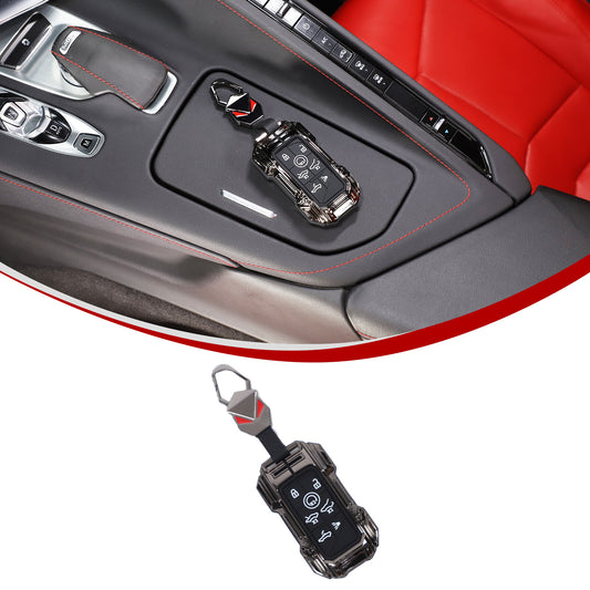 Zinc alloy car keychain protective case for 2020-2024 for CORVETTE C8 Z51 1LT 2LT 3LT Z06- n