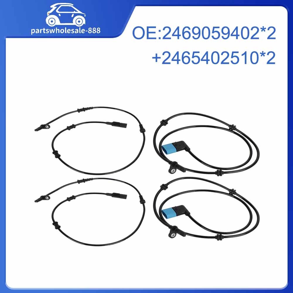 4 Front and rear ABS wheel speed sensors suitable for Mercedes W176 2469059402 2465402510 TP2