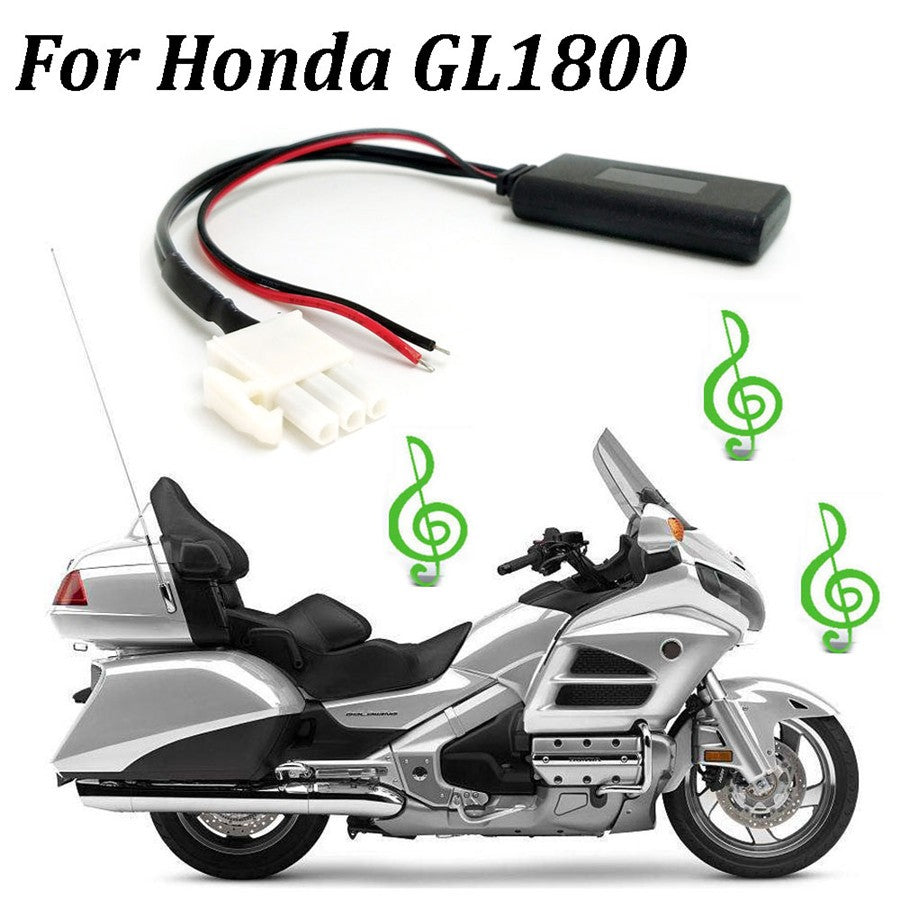 Motorcycle Wireless Audio Input Aux 3-PIN Cable for Honda Goldwing F6B 2013-2014 Q