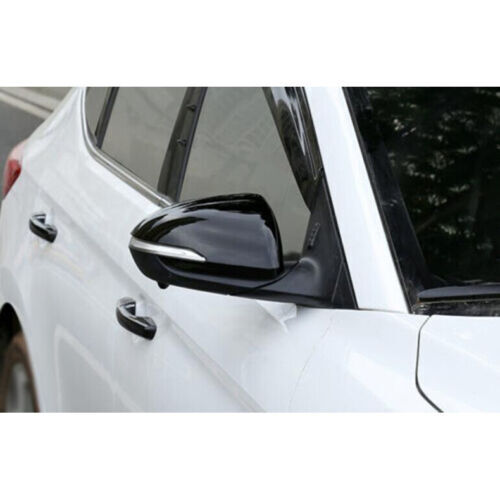 Glossy Black Side Door Rearview Mirror Cover Wings for Hyundai for Elantra 2017-2020
