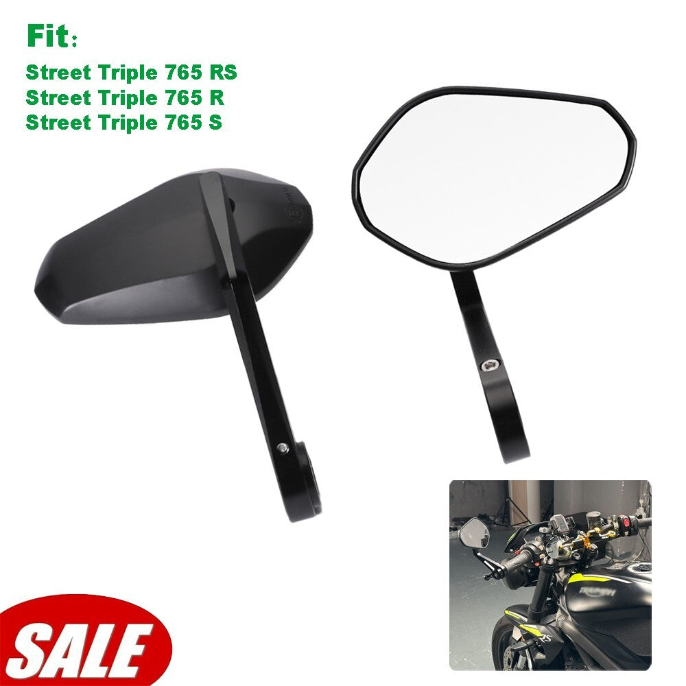 For ​Street Triple 765 RS/R/S 2017-2021 Motocycle Rearview Handlebar End Mirrors Q