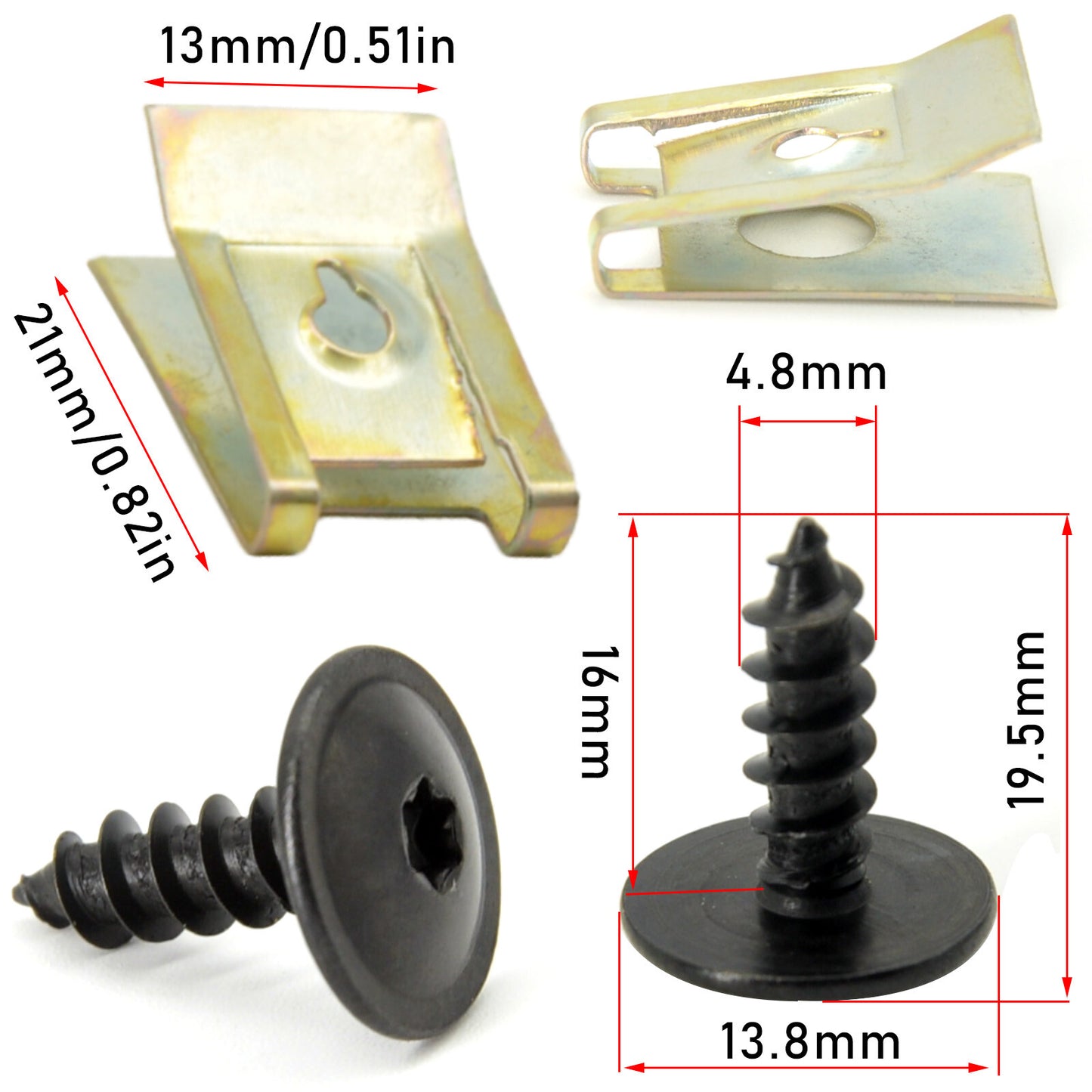 20x New Fender Liner Splash Shield Guard Screws for Vw for Jetta for Golf for Passat Beetle Q