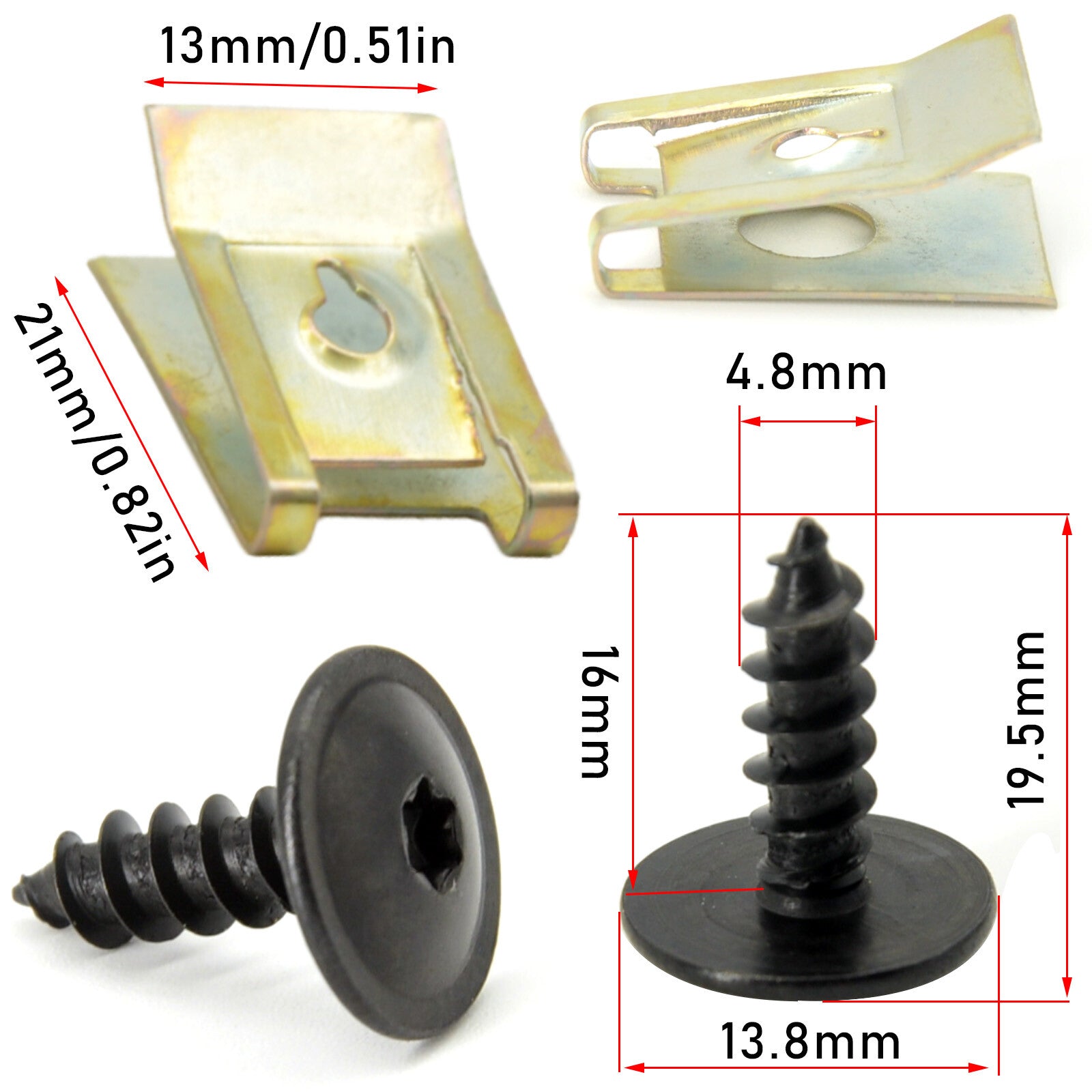 20x New Fender Liner Splash Shield Guard Screws for Vw for Jetta for Golf for Passat Beetle Q