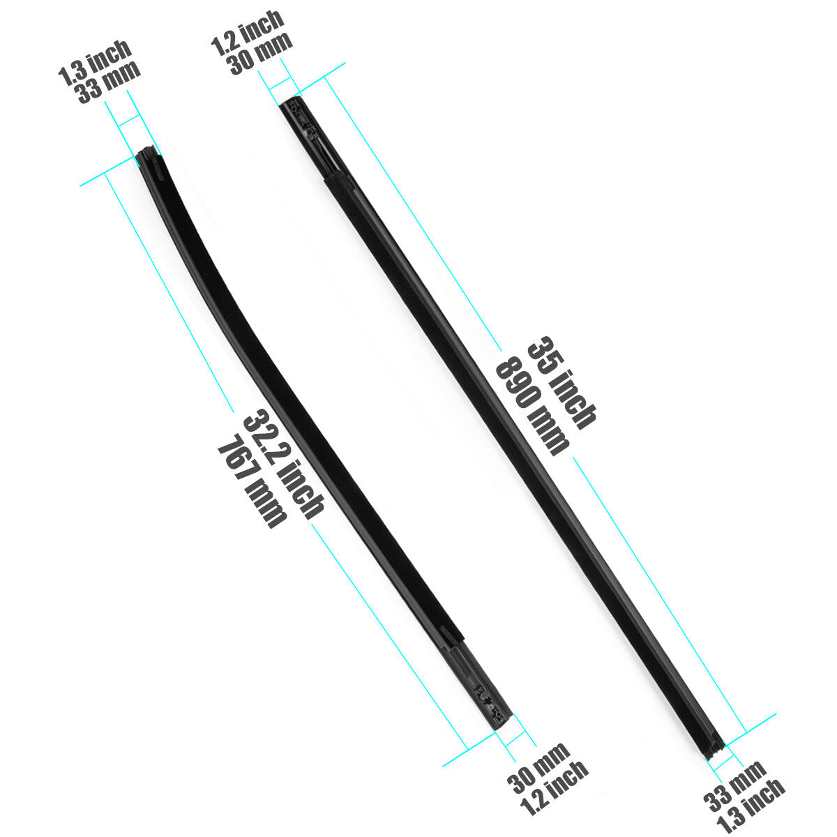 AB3926201A39AE  for ford  RANGER 12-21 Door Belt Line Weatherstrip Rubber Seal Set