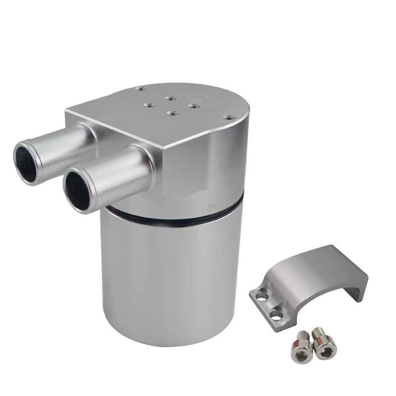 Silver Billet Aluminum Oil Catch Can Tank Bottle Baffled for BMW N54 335i 535i