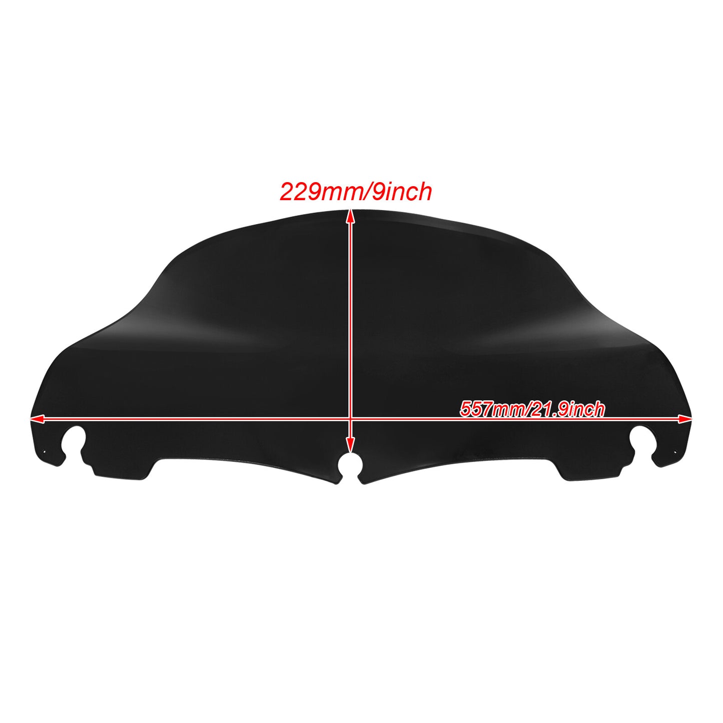 Black 9 Wave Windshield Windscreen Fit for Harley Electra Street Glide 14-2023