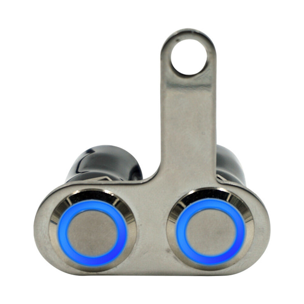 LED Switch Handlebar Adjustable Mount Waterproof Switch Universal Right Blue wa Q