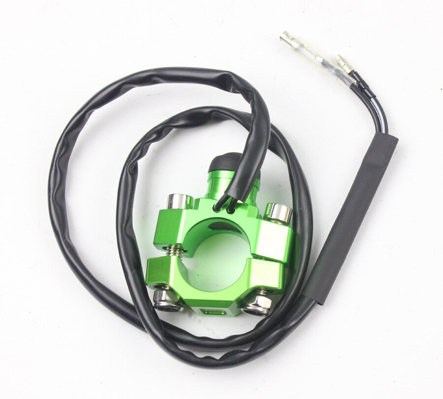 7/8 Green CNC Stop Kill Switch Pit Pro Trail Dirt Bike ATV Quad Motorcycle 22mm