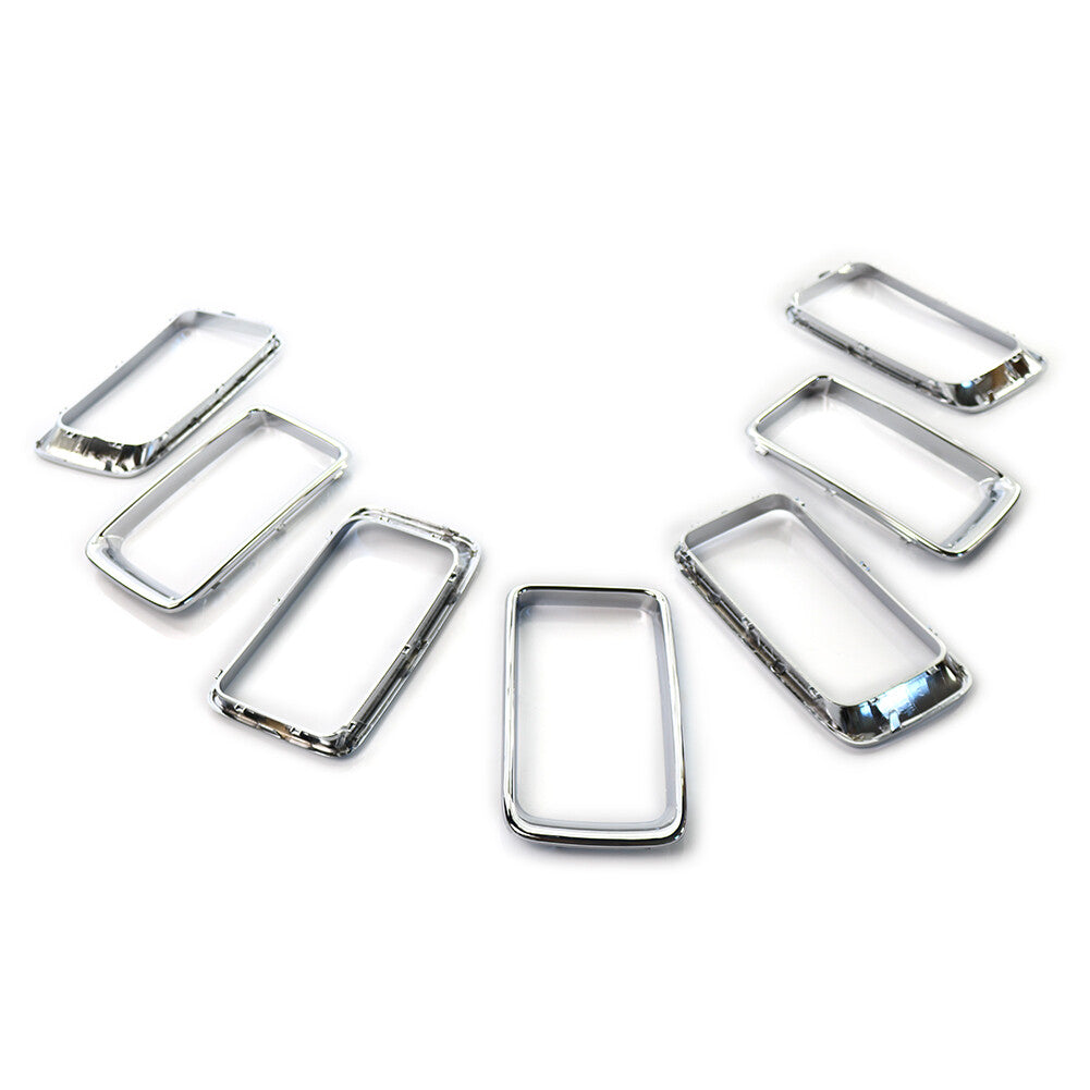 7Pcs Front Grille Grill Inserted Ring Trim Cover for Jeep Grand Cherokee 2014-16
