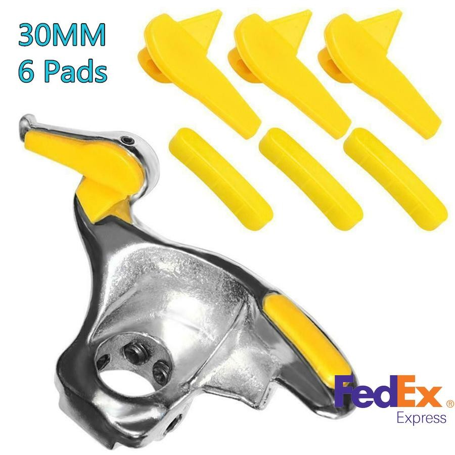 30mm Stainless Car Tire Changer Mount Demount Duck Head Tool w/ Protective Pads