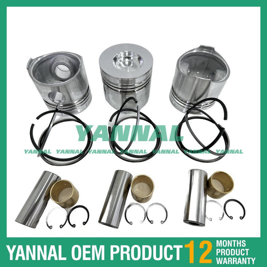 3X Piston With Rings For Chang Chai ZN390 Diesel Engine Laptop Parts