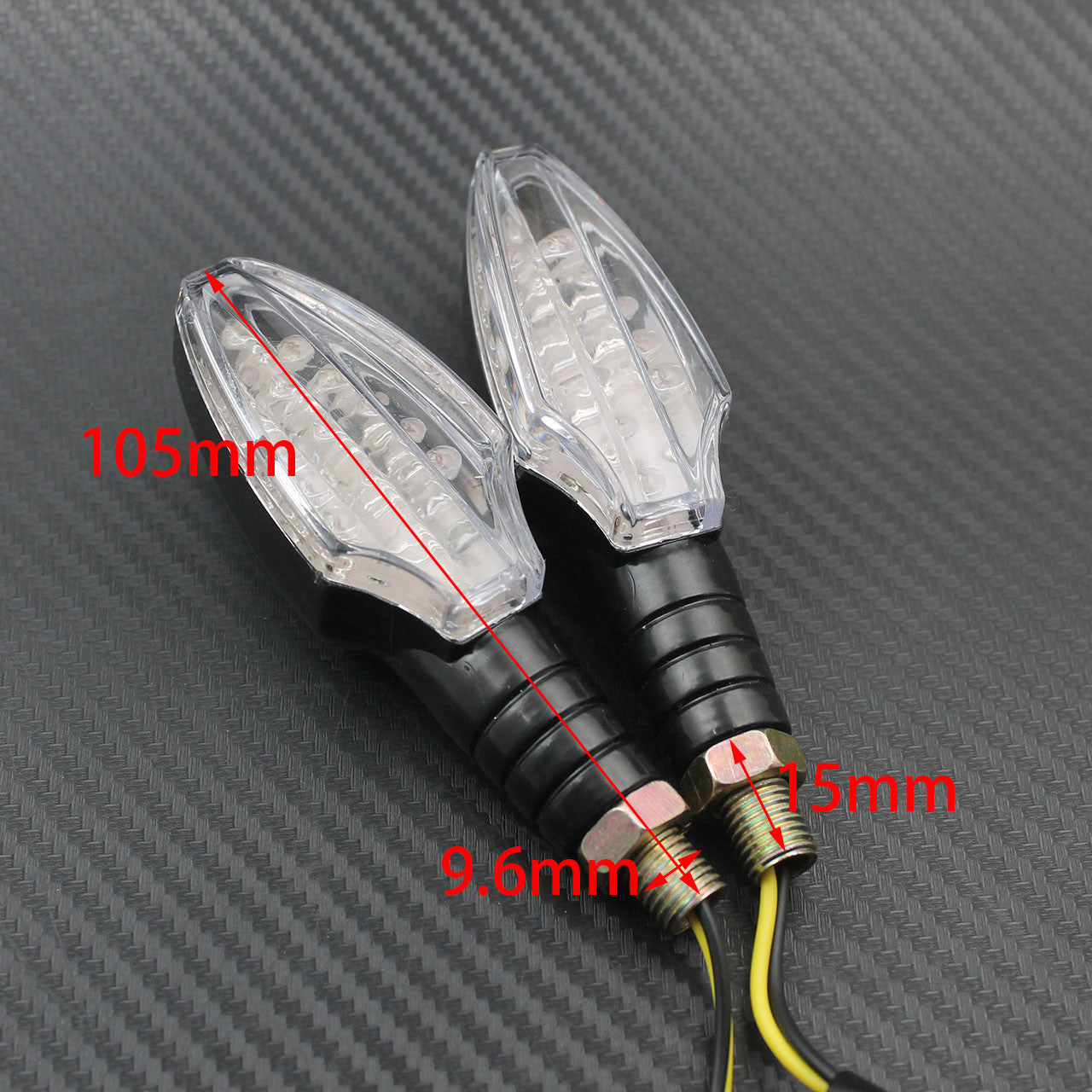 Waterproof 12V Indicator Blinker Flash LED Turn Signal Light Blue&Amber Lamp Q