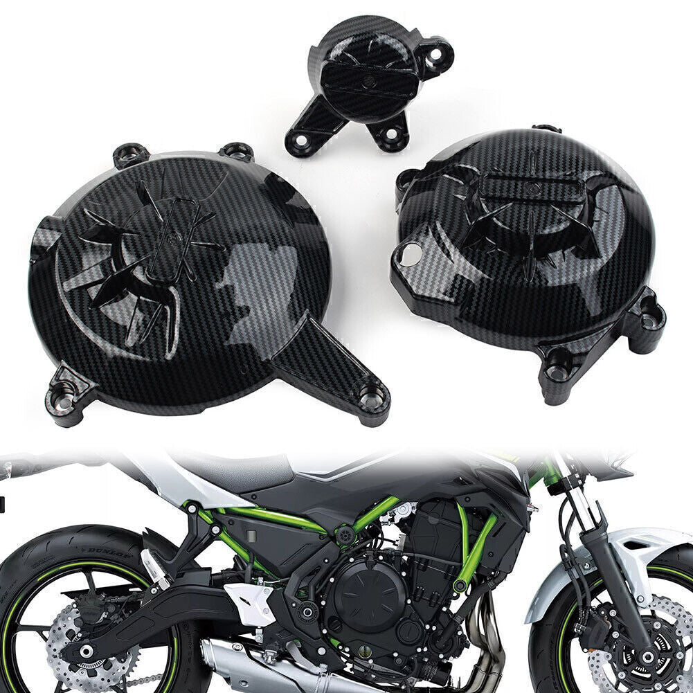 for kawasaki -Z650 17-2020 Carbon Fiber Engine Case Cover Slider Protector Case Q