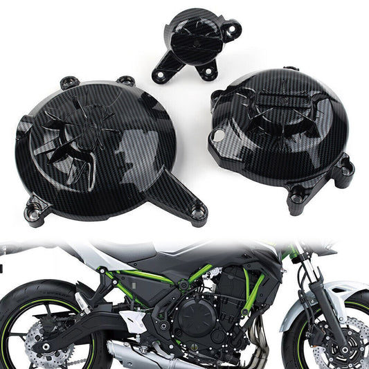 for kawasaki -Z650 17-2020 Carbon Fiber Engine Case Cover Slider Protector Case Q