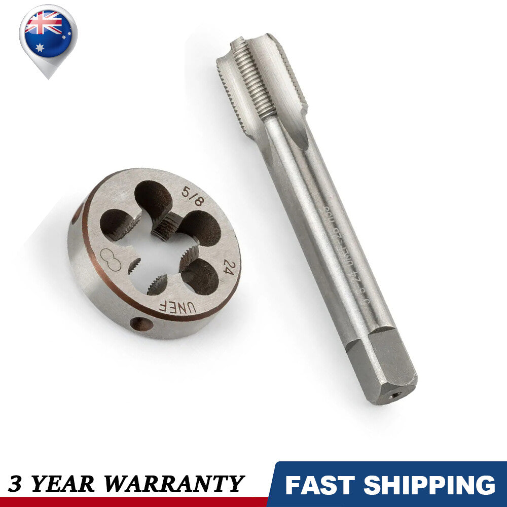 9mm Set of 2 5/8-24(5/8x24) Fits For UNF HSS Threading Thread Tap and Die Set