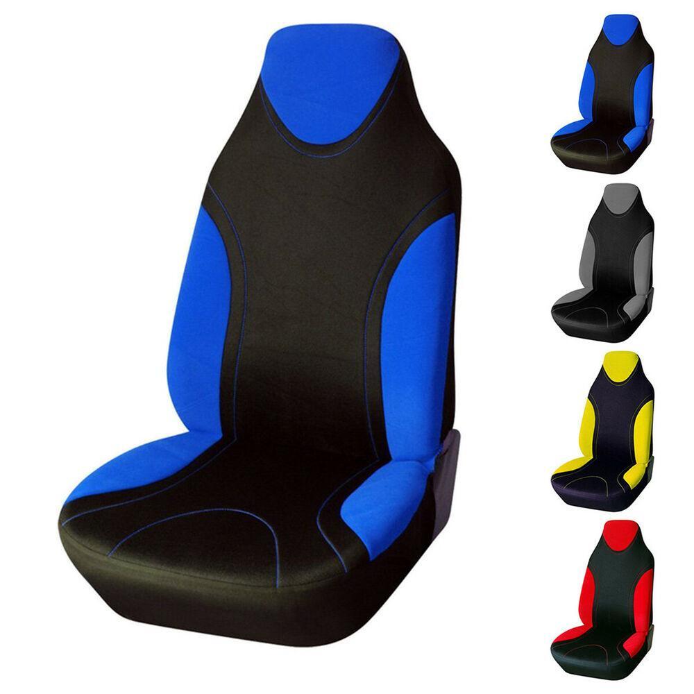 1-piece universal car SUV front for seat cover, blue + black polyester fabric for seat protector. n