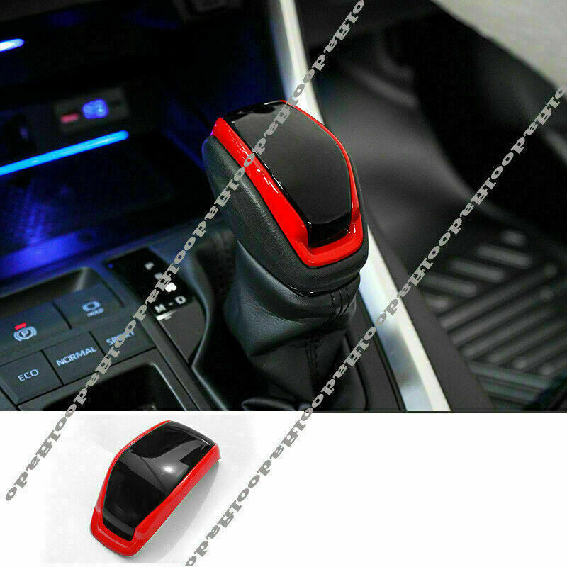 For 2019-2023 for Toyota RAV4 ABS Black+Red Inner Gear Shift Knob Shifter Cover Trim