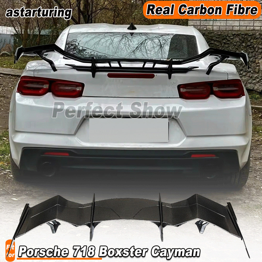 for Chevrolet Camaro Coupe 16-19 Real Carbon Rear Trunk Spoiler Racing Wing Lip